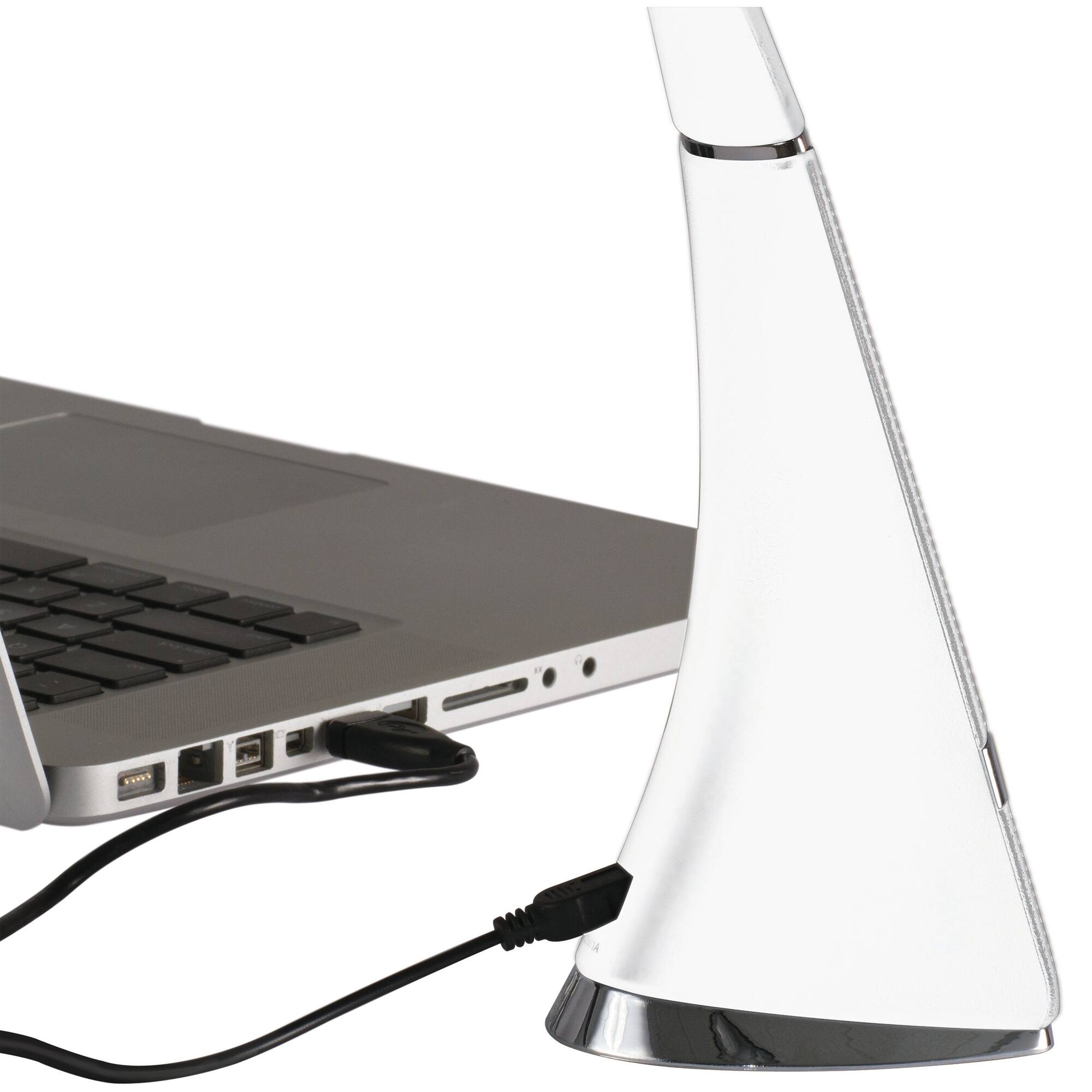 OttLite 16.5" White LED Craft Anywhere Rechargeable Desk Lamp